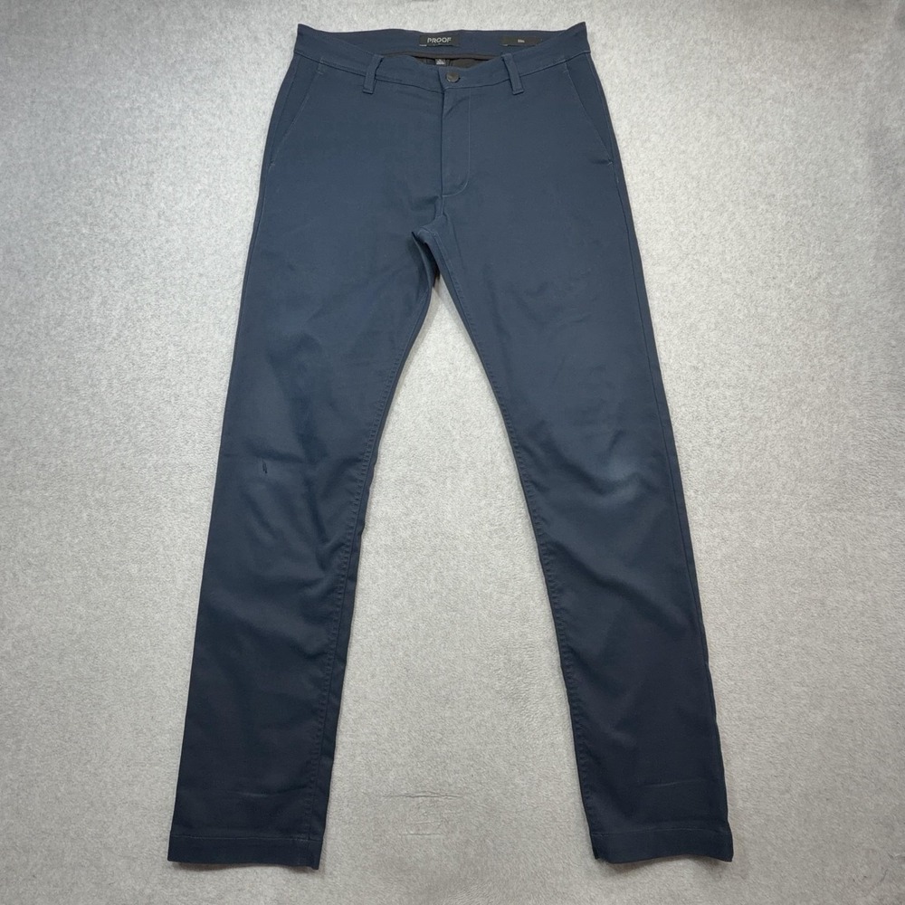 Proof Pants Mens 31x31 Blue Slim Fit Chino Performance Stretch Travel Casual